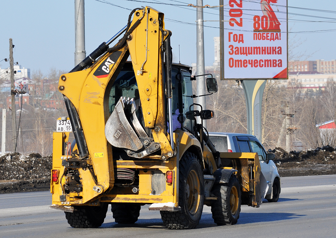 Омская область, № 3374 АВ 55 — Caterpillar (общая модель)