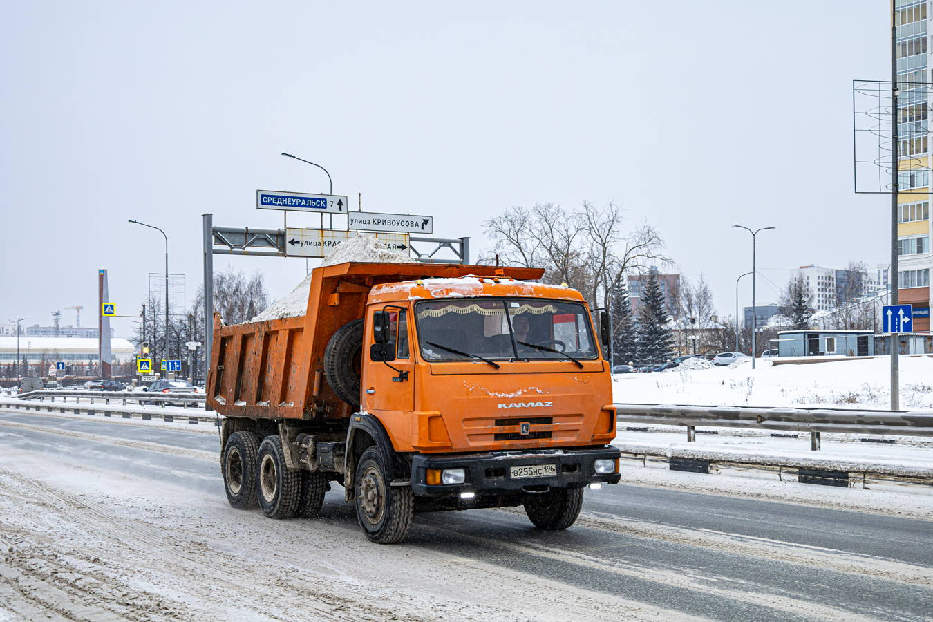 Свердловская область, № В 255 НС 196 — КамАЗ-65115-02 [65115C]
