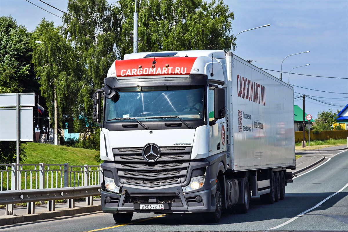 Владимирская область, № В 308 УК 33 — Mercedes-Benz Actros '18 1845 [Z9M]