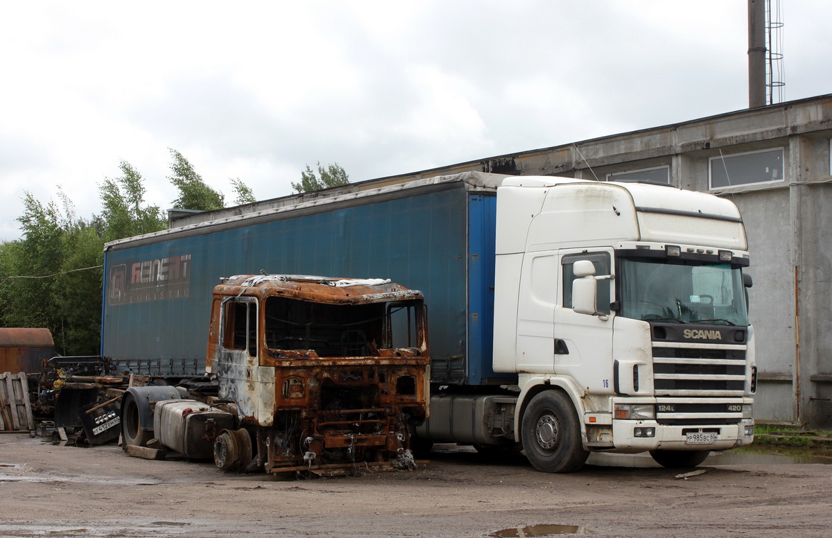 Псковская область, № Р 985 ВС 60 — Scania ('1996) R124L; Транспортные средства без номеров (Псковская область)