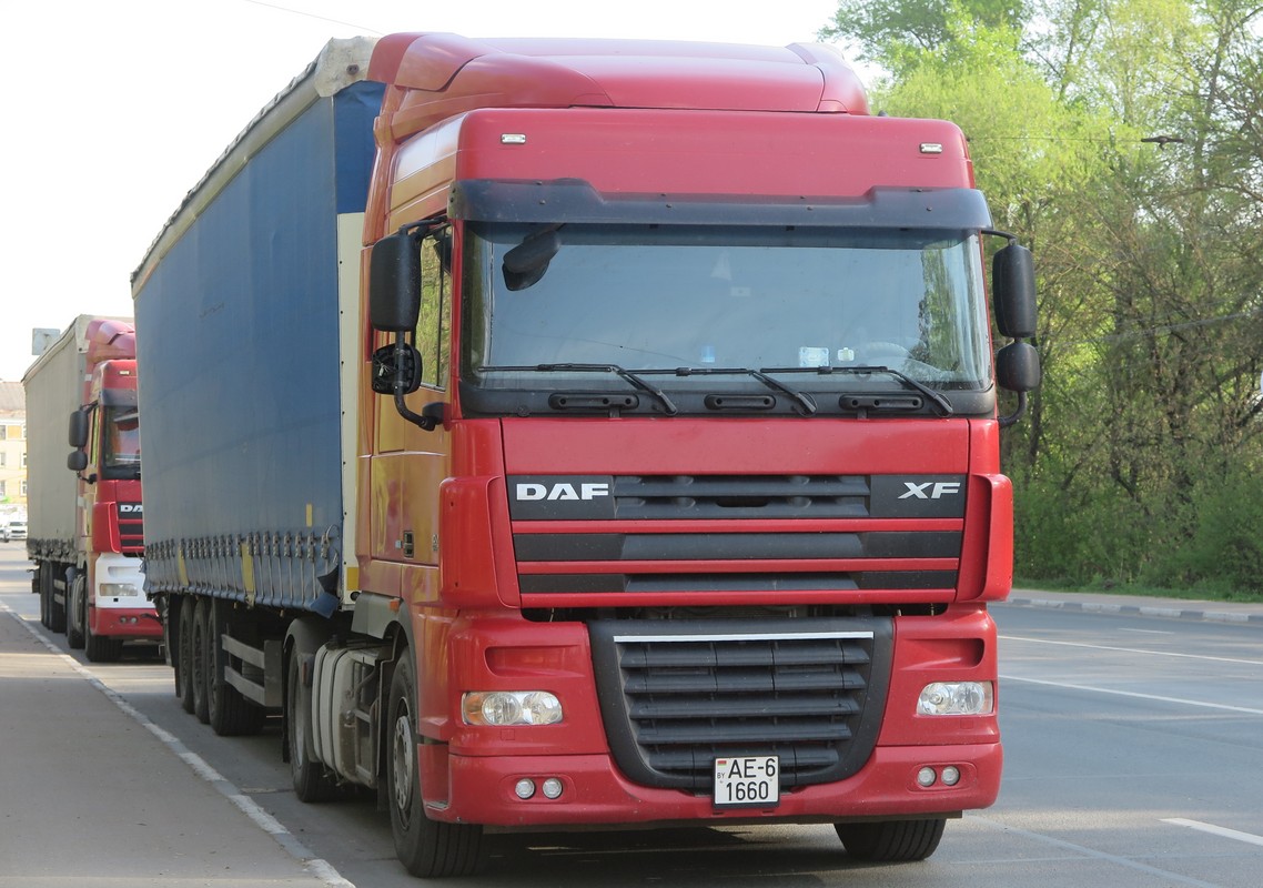 Могилёвская область, № АЕ 1660-6 — DAF XF105 FT