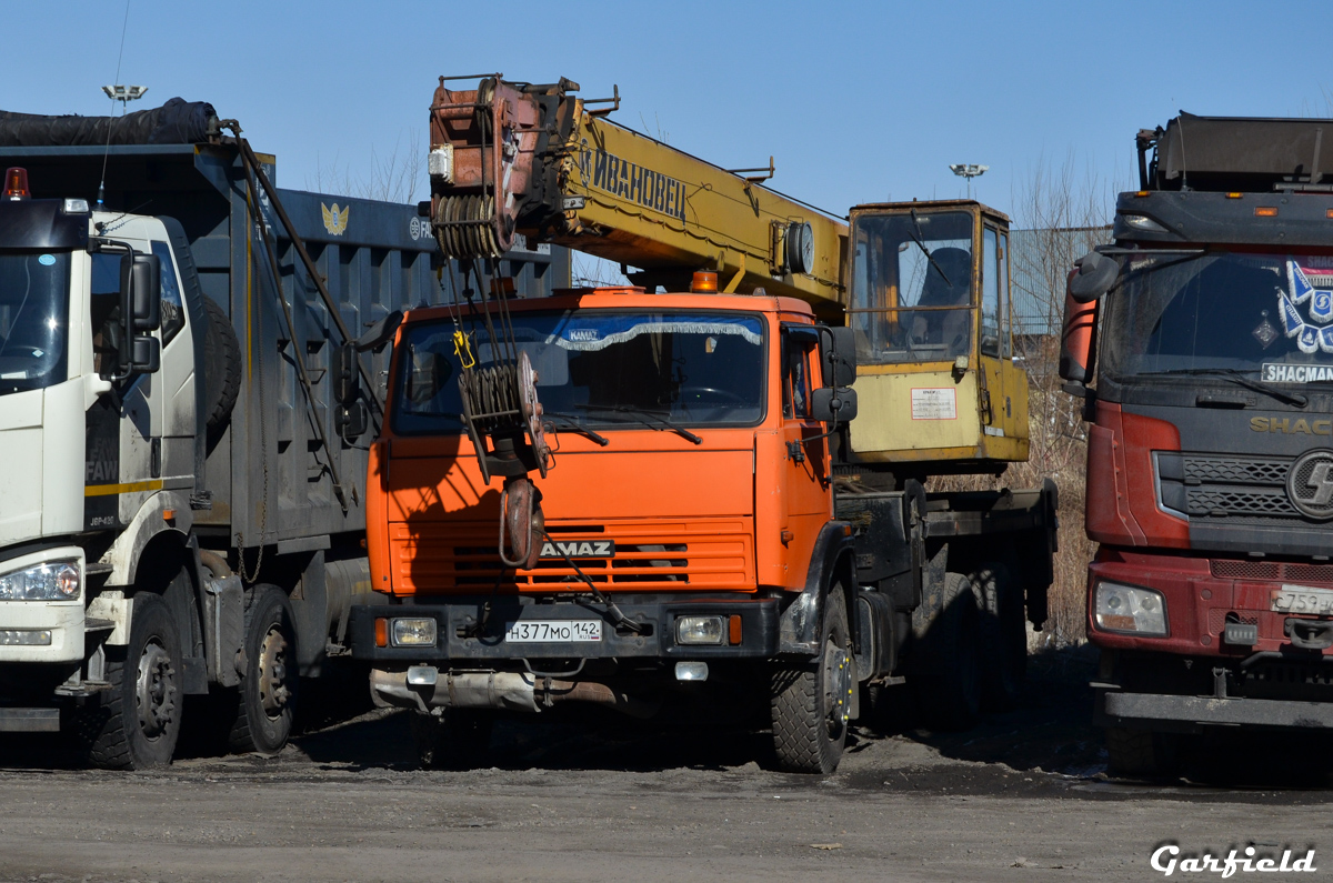 Кемеровская область, № Н 377 МО 142 — КамАЗ-65115 (общая модель)