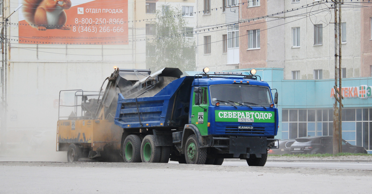 Ханты-Мансийский автоном.округ, № Т 570 ТУ 86 — КамАЗ-55111 (общая модель)