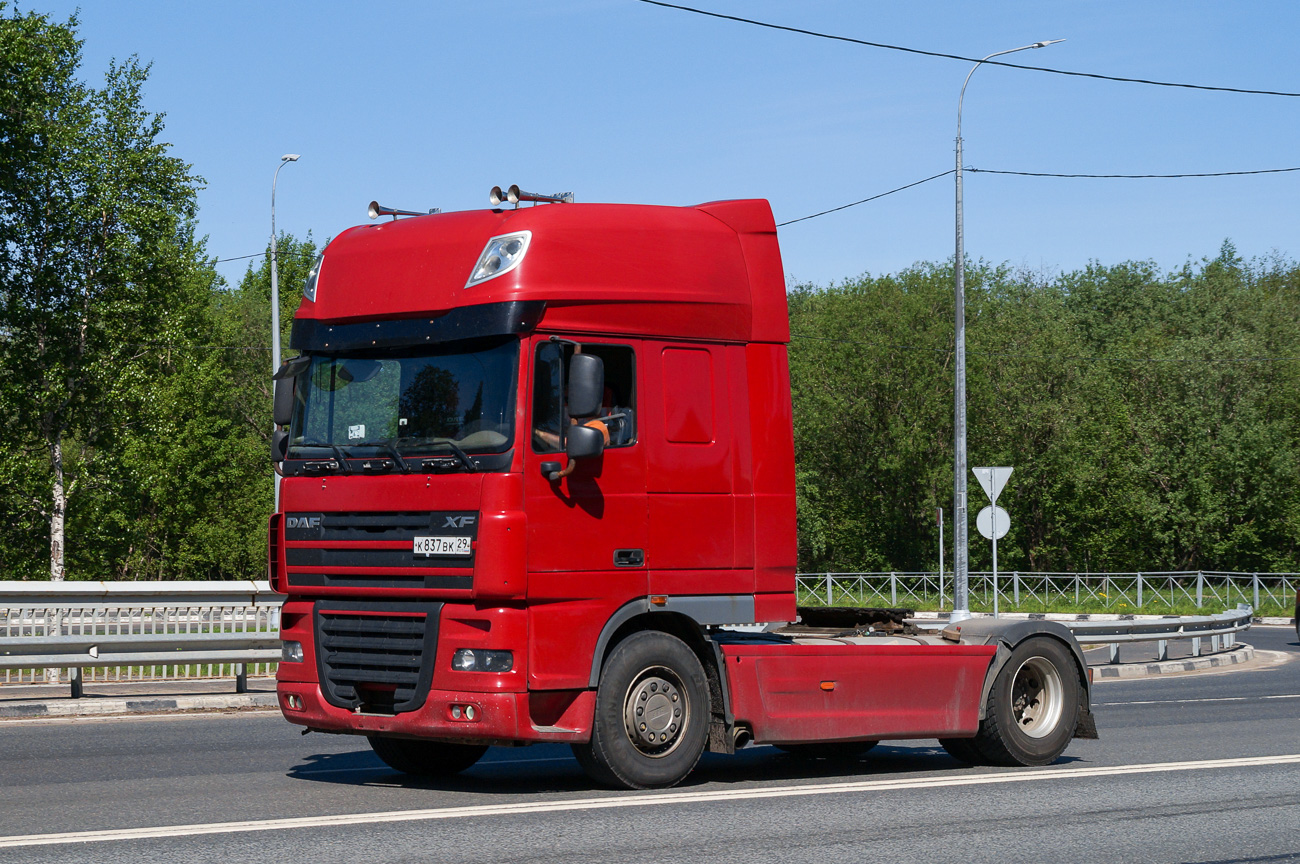 Архангельская область, № К 837 ВК 29 — DAF XF105 FT