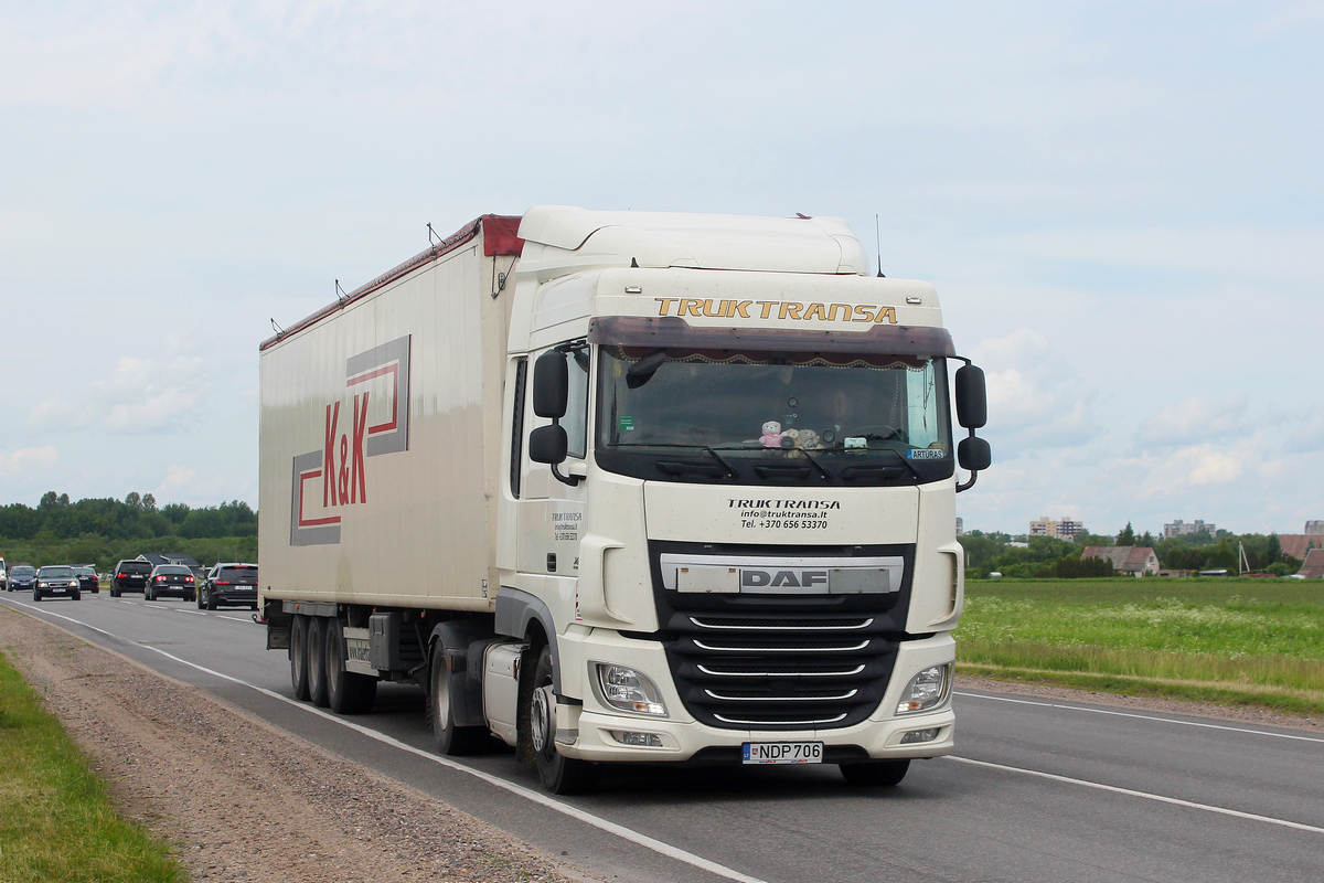 Литва, № NDP 706 — DAF XF Euro6 FT