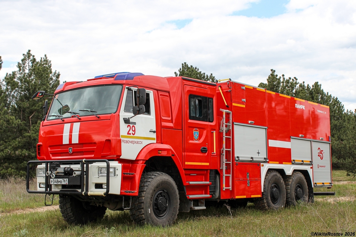 Ростовская область, № Р 348 МВ 761 — КамАЗ-65222 (общая модель)
