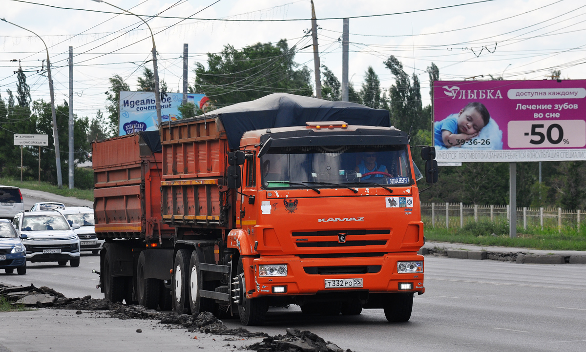 Омская область, № Т 332 РО 55 — КамАЗ-65115-42