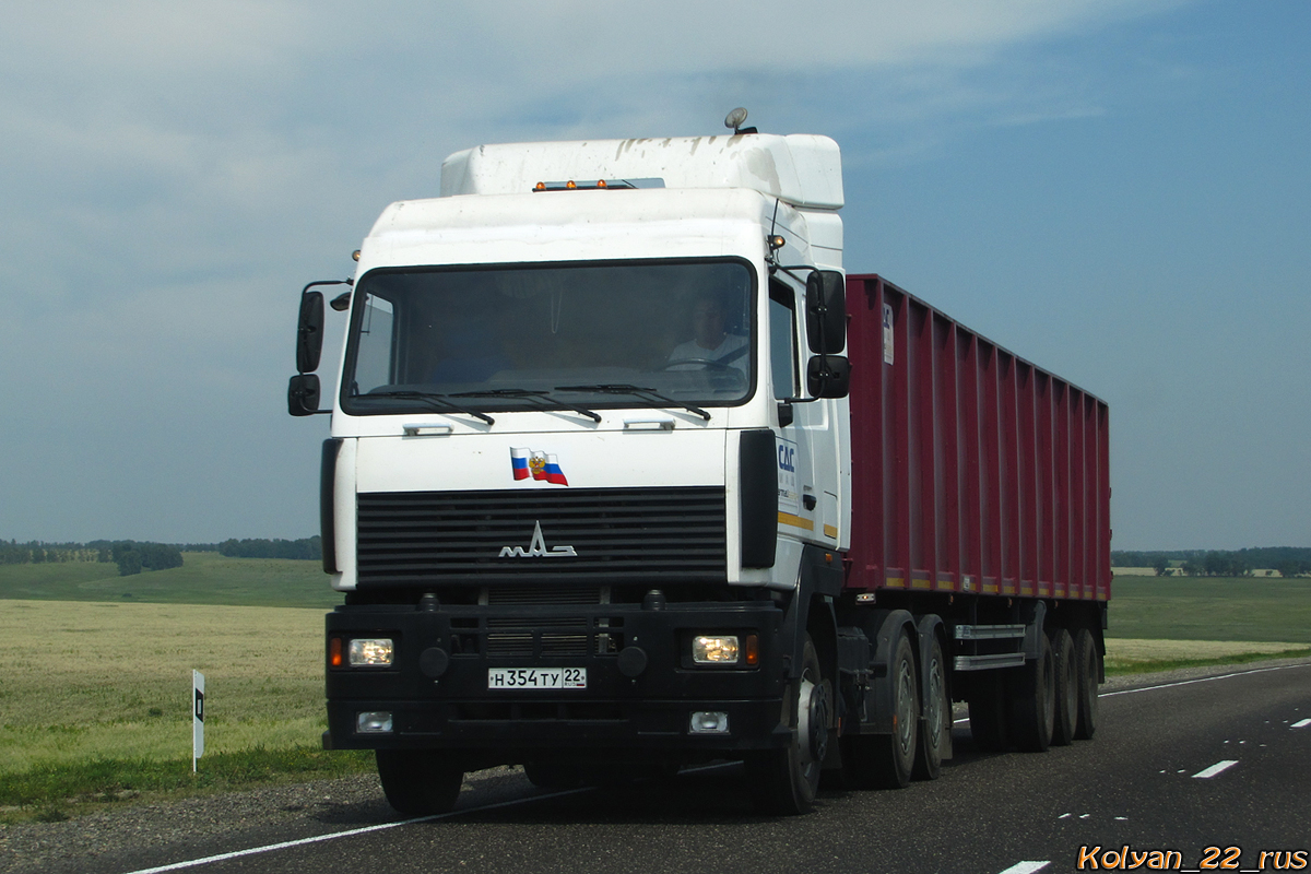 Алтайский край, № Н 354 ТУ 22 — МАЗ-6430 (общая модель)