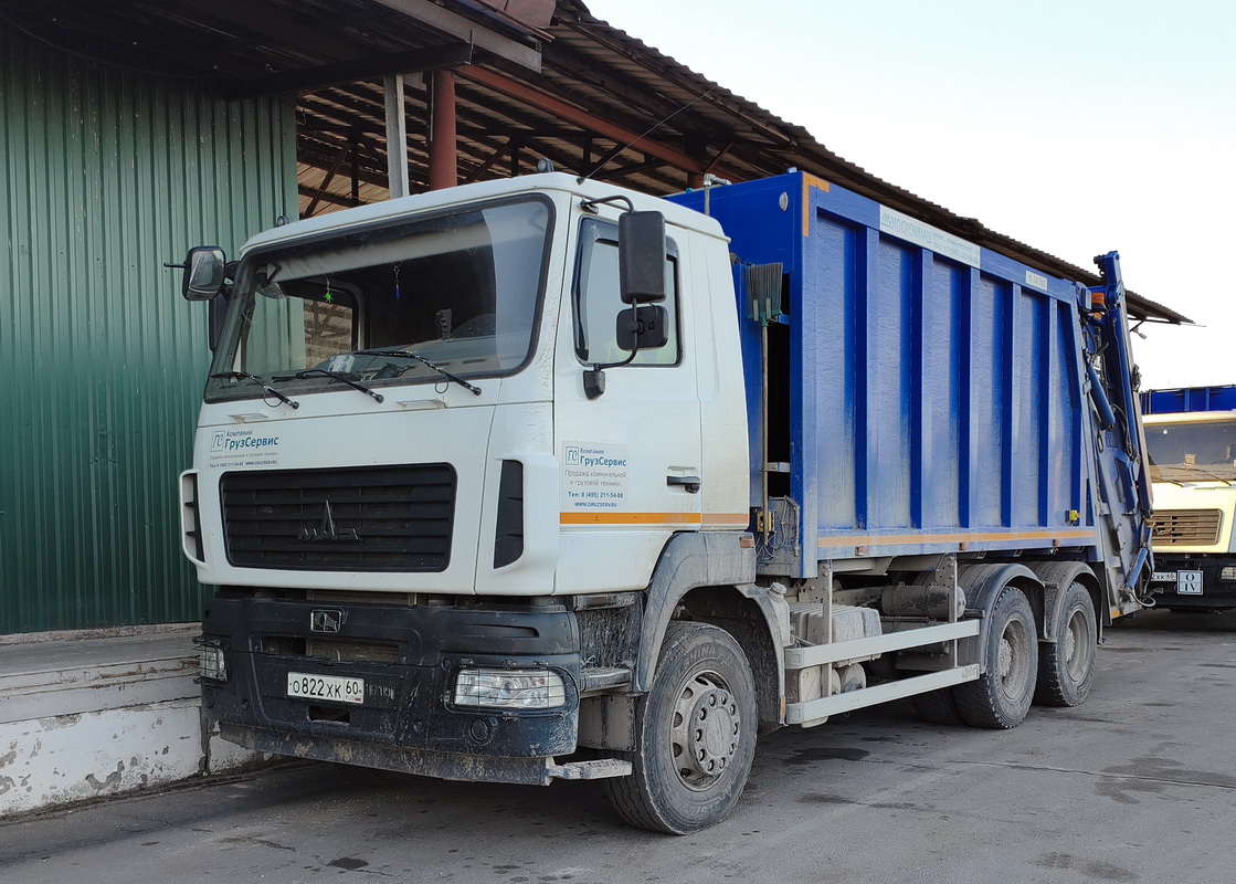 Псковская область, № О 822 ХК 60 — МАЗ-6312 (общая модель)
