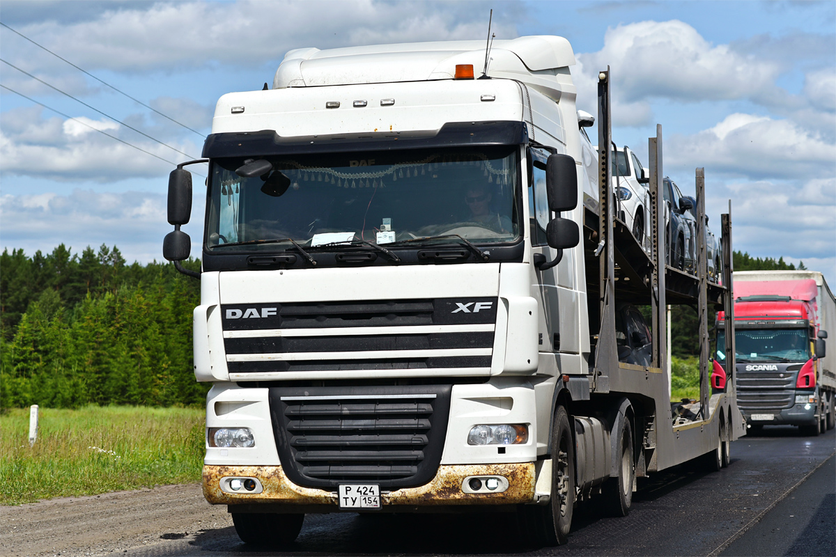 Новосибирская область, № Р 424 ТУ 154 — DAF XF105 FT
