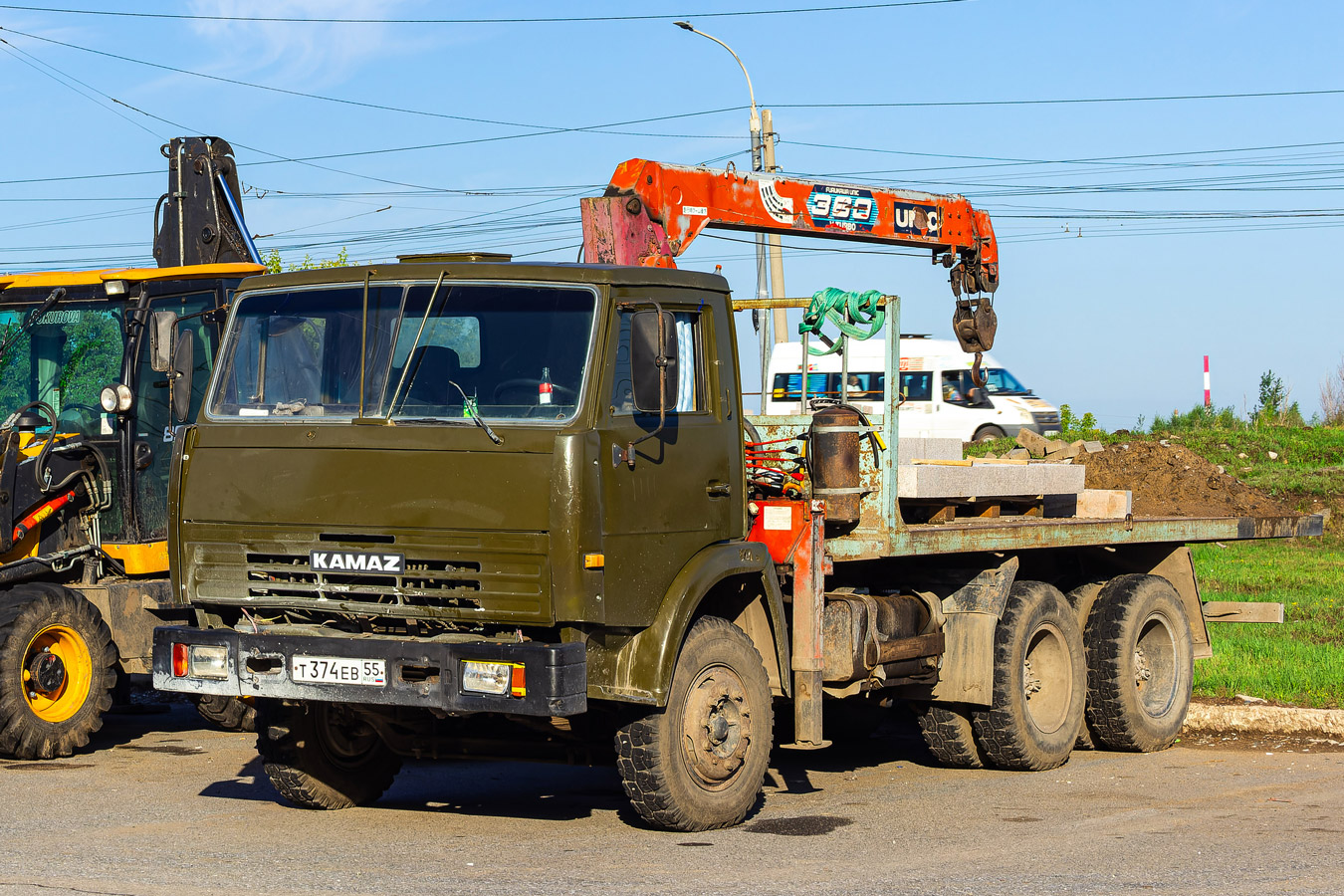 Омская область, № Т 374 ЕВ 55 — КамАЗ-5320