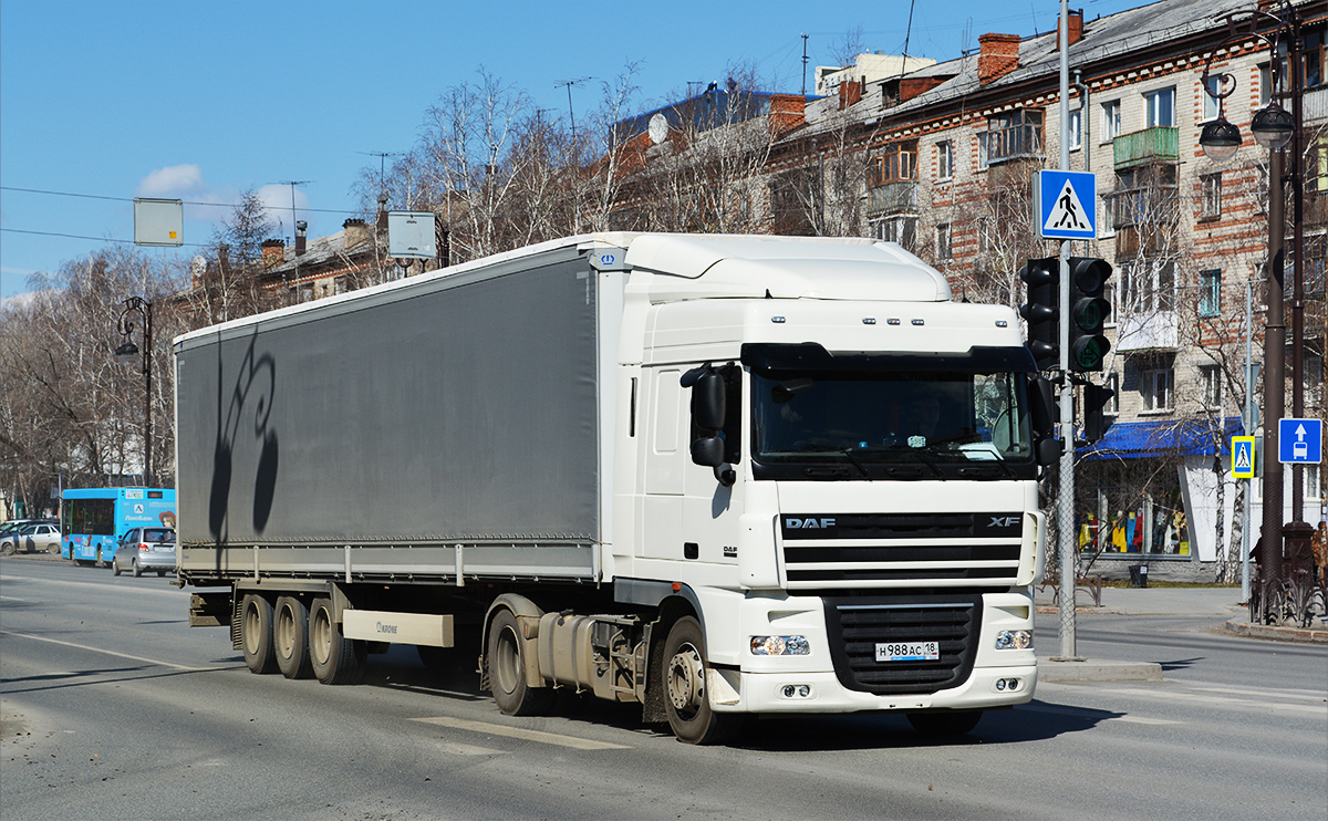 Удмуртия, № Н 988 АС 18 — DAF XF105 FT