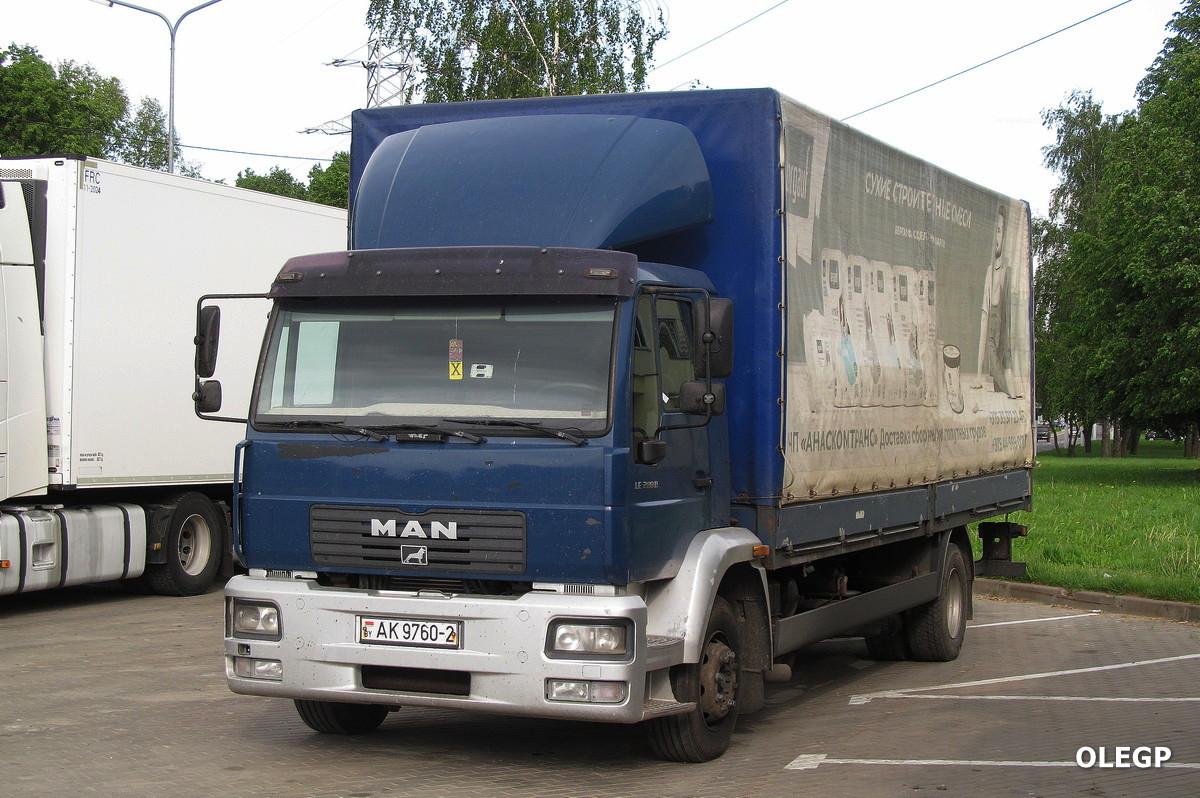 Витебская область, № АК 9760-2 — MAN LE (общая модель)