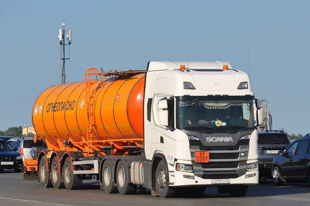 Омская область, № У 213 ТН 55 — Scania ('2016) G440