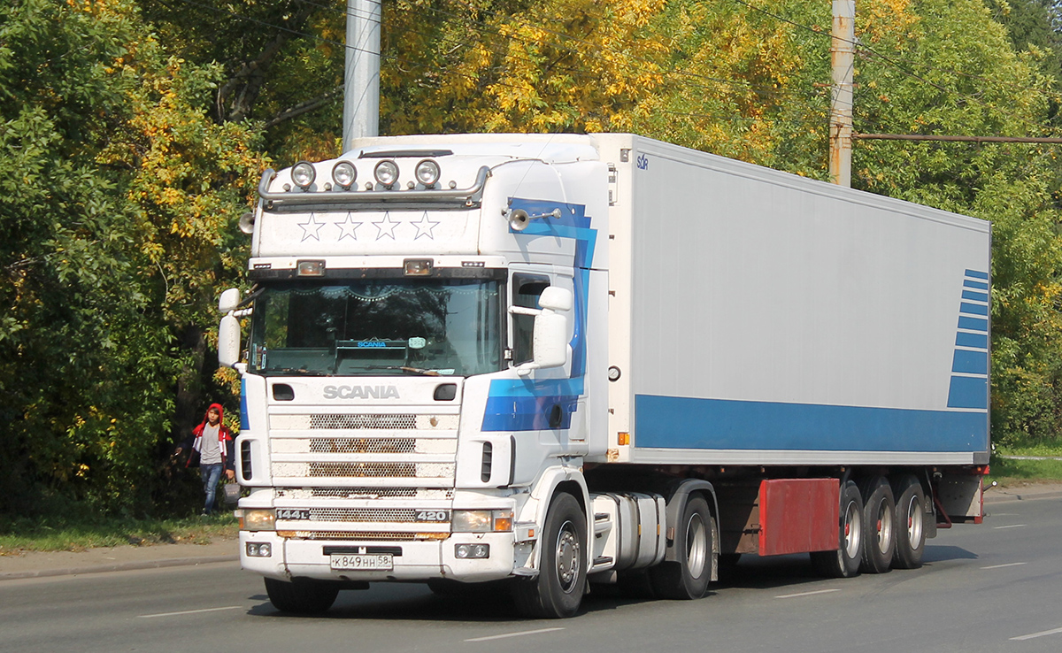 Пензенская область, № К 849 НН 58 — Scania ('1996) R124L