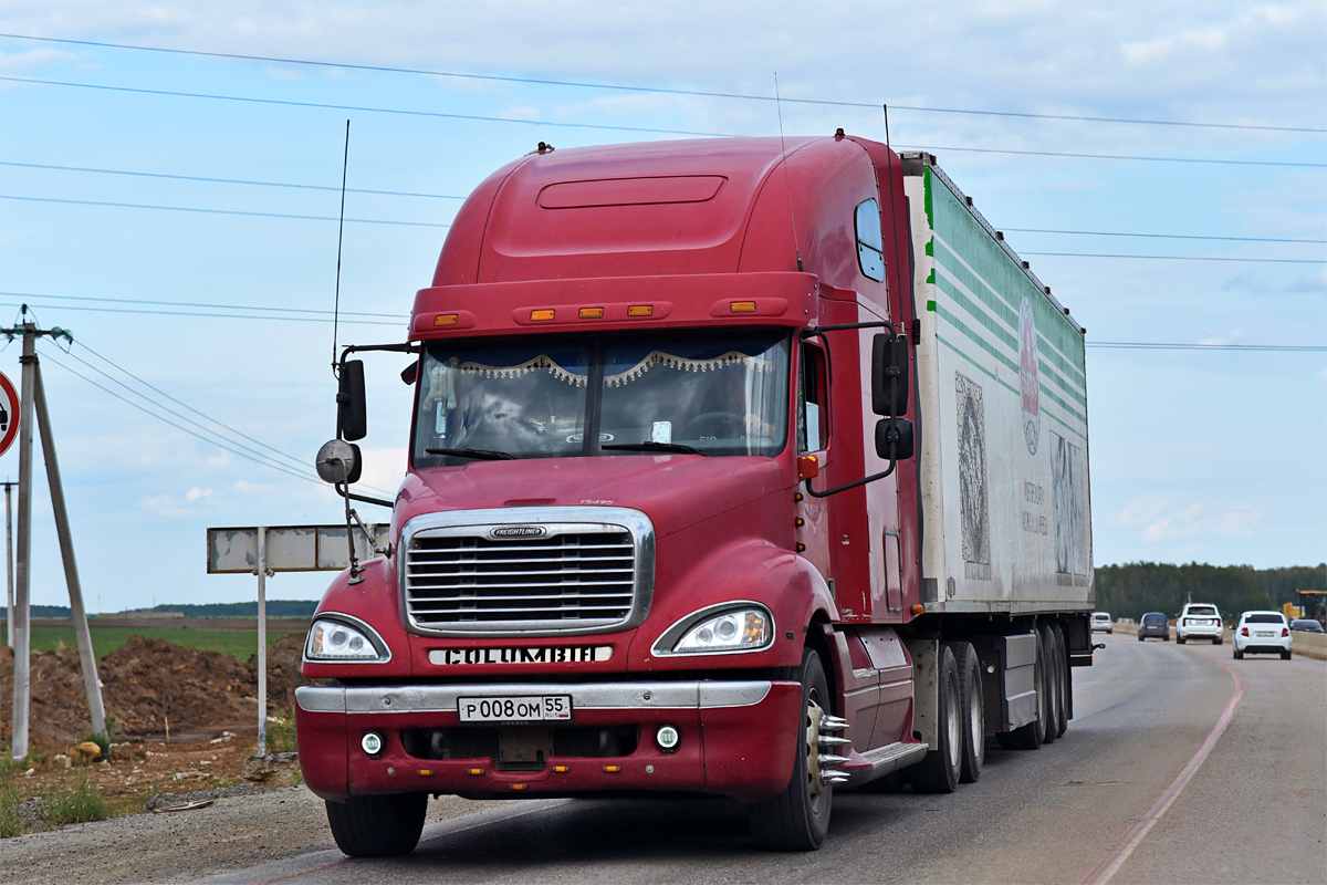 Омская область, № Р 008 ОМ 55 — Freightliner Columbia