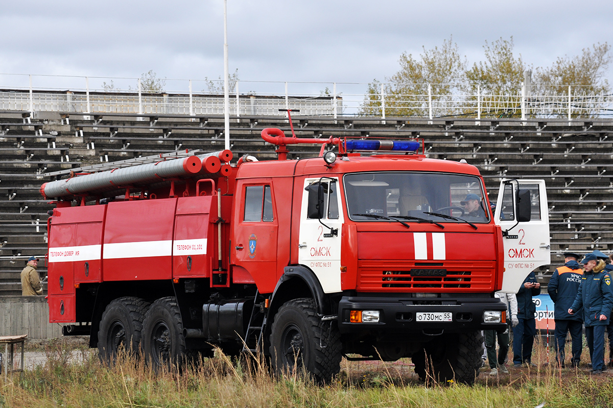 Омская область, № О 730 МС 55 — КамАЗ-43118-15 [43118R]; Омская область — Пожарный биатлон-2026