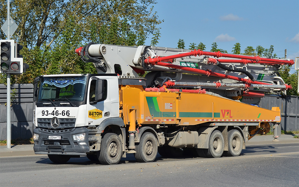 Тюменская область, № А 004 МР 172 — Mercedes-Benz Arocs (общ.м)
