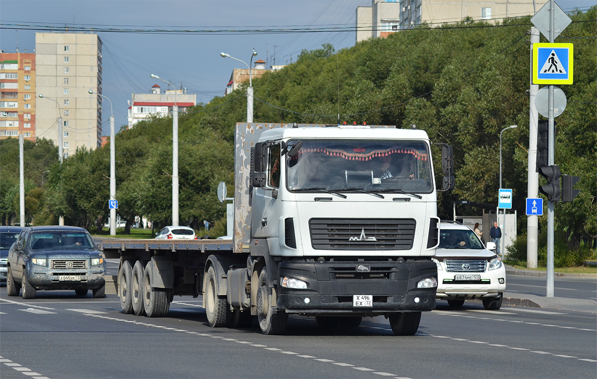 Тюменская область, № Х 496 ЕХ 72 — МАЗ-5440B5