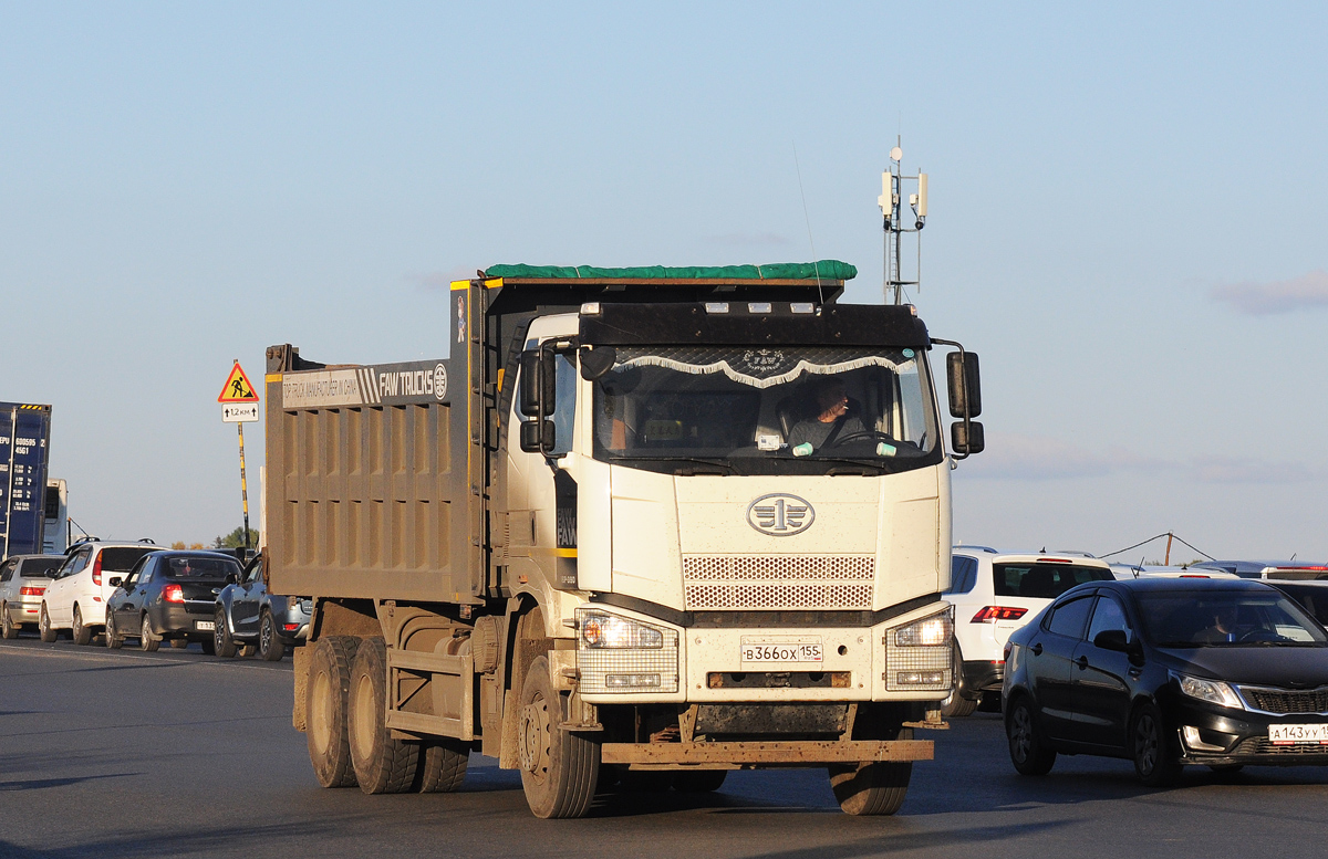 Омская область, № В 366 ОХ 155 — FAW J6 CA3250