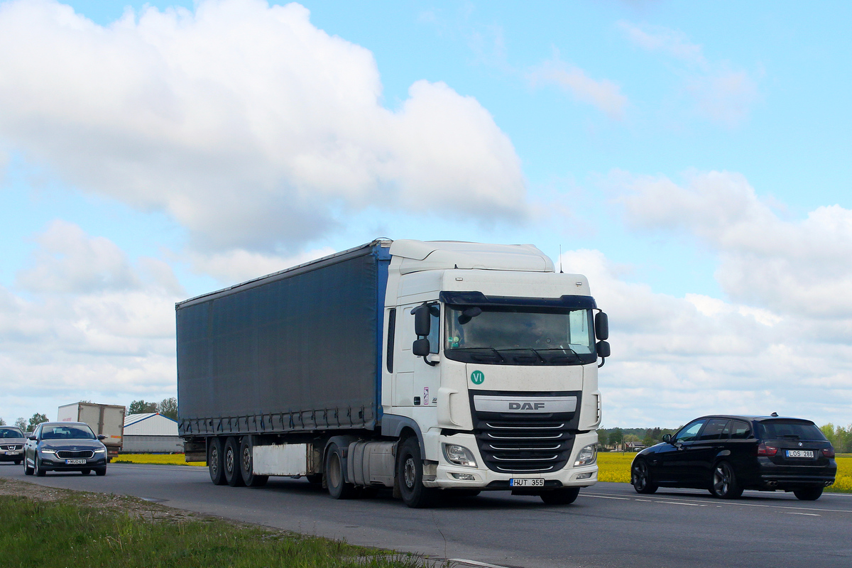 Литва, № HUT 355 — DAF XF Euro6 FT